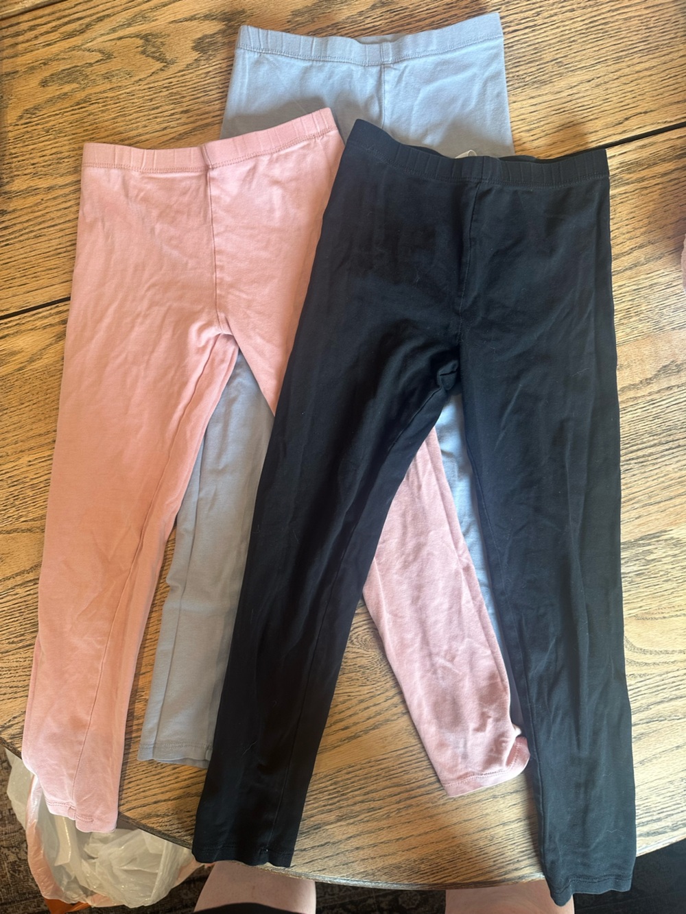 LOT OF 3 H&M Girls Leggings Trio - Pink, Gray, Black